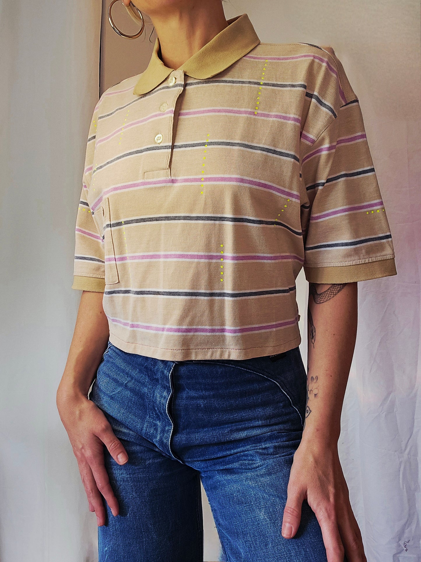 Le Polo Dos Nu Strass Fluo