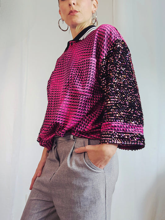 Maillot de foot Rose à Sequins n°6