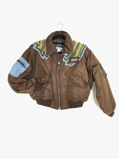 Bomber Schott authentique customisé Aigle x Jeans