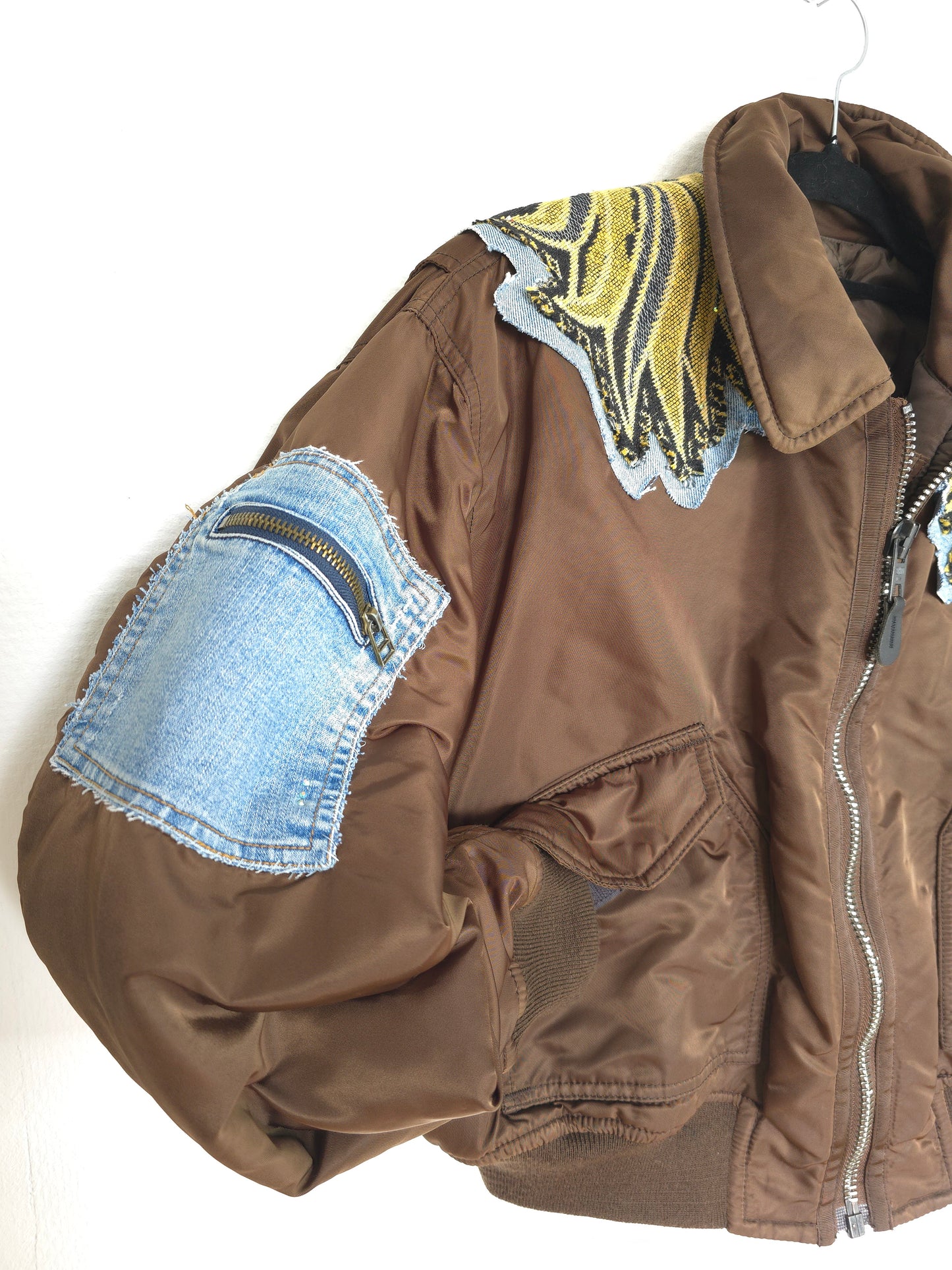 Bomber Schott authentique customisé Aigle x Jeans