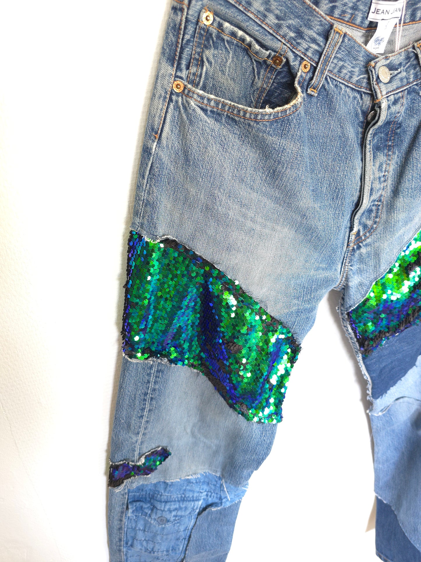 Jeans Patchworks Sequins