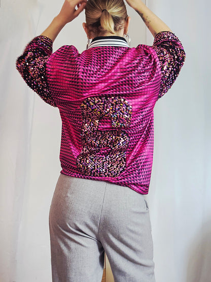 Maillot de foot Rose à Sequins n°6