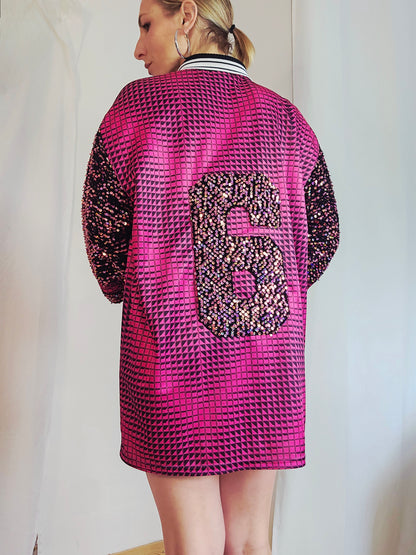Maillot de foot Rose à Sequins n°6