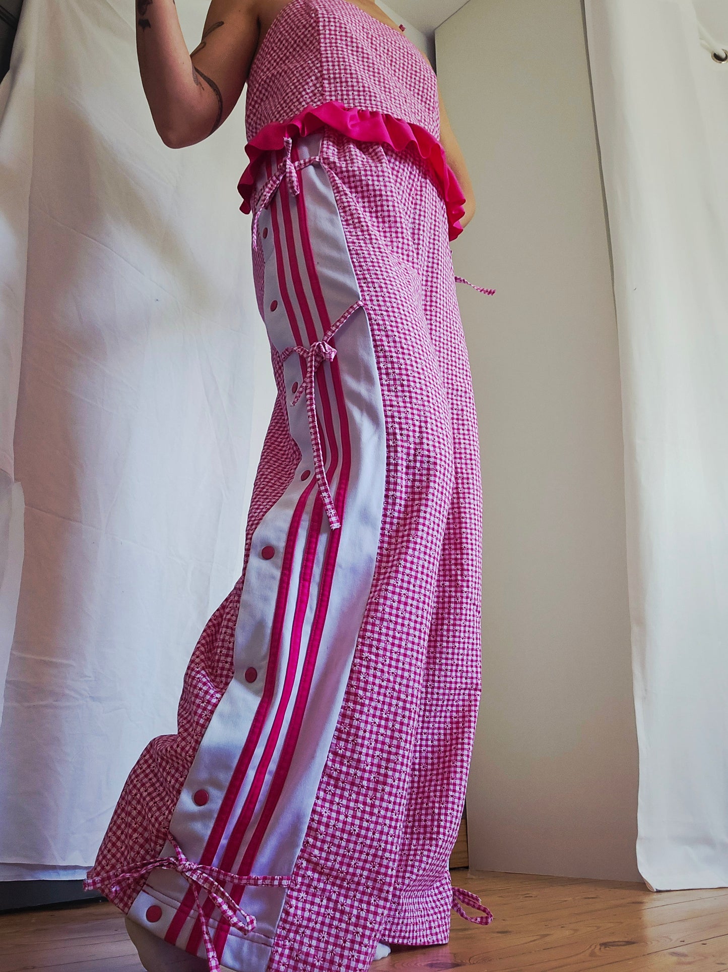 Pantalon AdiJeanne Vichy Rose