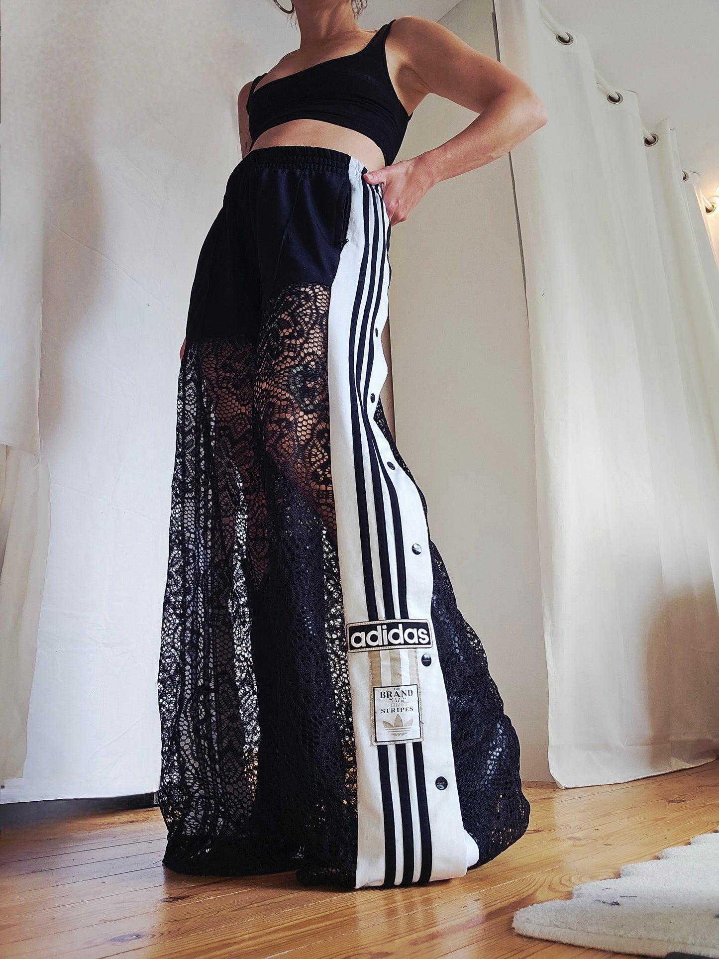 Pantalon AdiJeanne Noir Dentelle