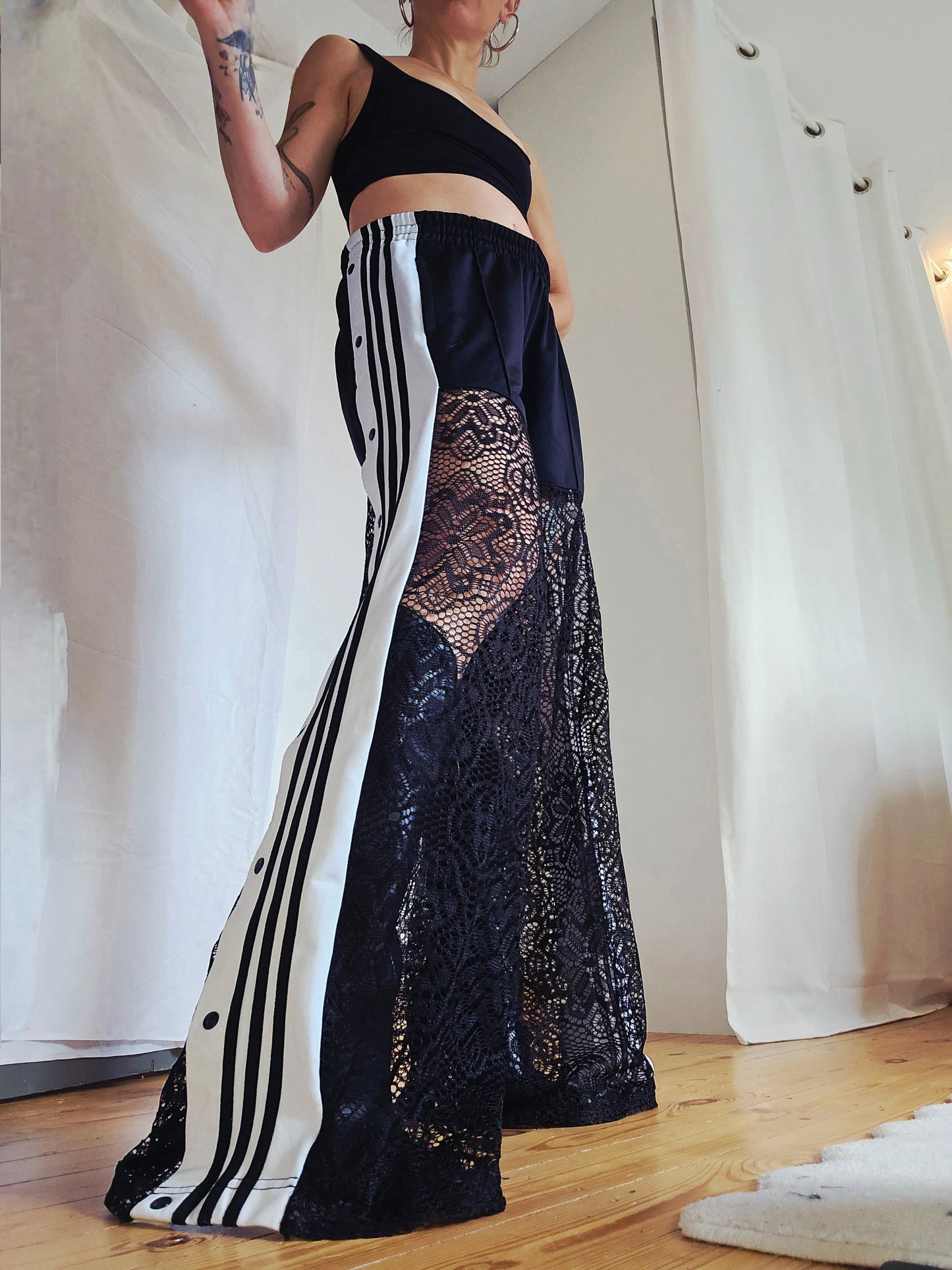 Pantalon AdiJeanne Noir Dentelle