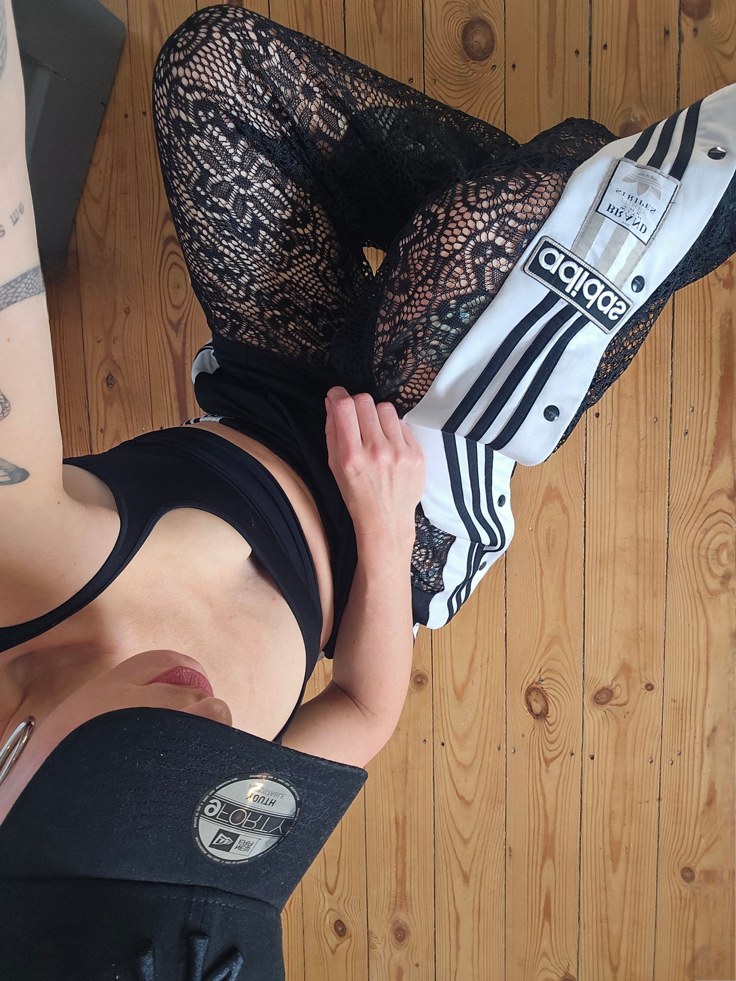 Pantalon AdiJeanne Noir Dentelle