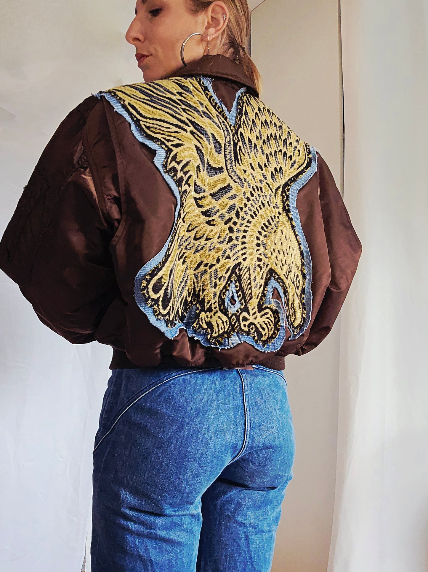 Bomber Schott authentique customisé Aigle x Jeans