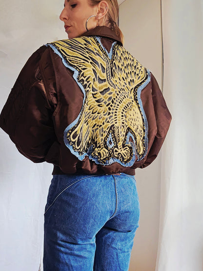 Bomber Schott authentique customisé Aigle x Jeans